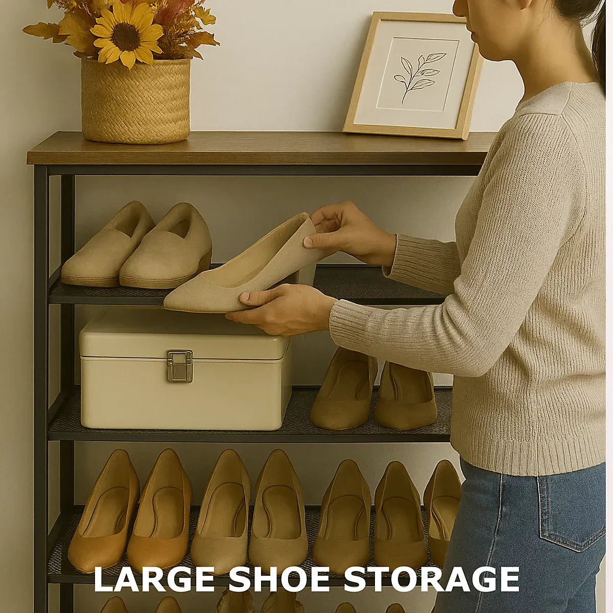 8 Tier Shoe Rack With Detachable Mesh For Home Organization-Furniture Kingdom